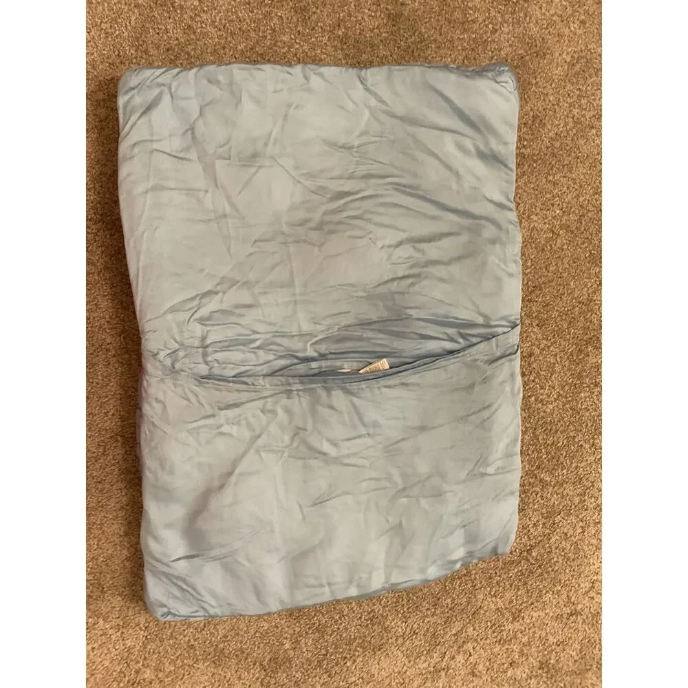 Anthropologie Modal Textured Quilted Standard Sham Baby Blue Single